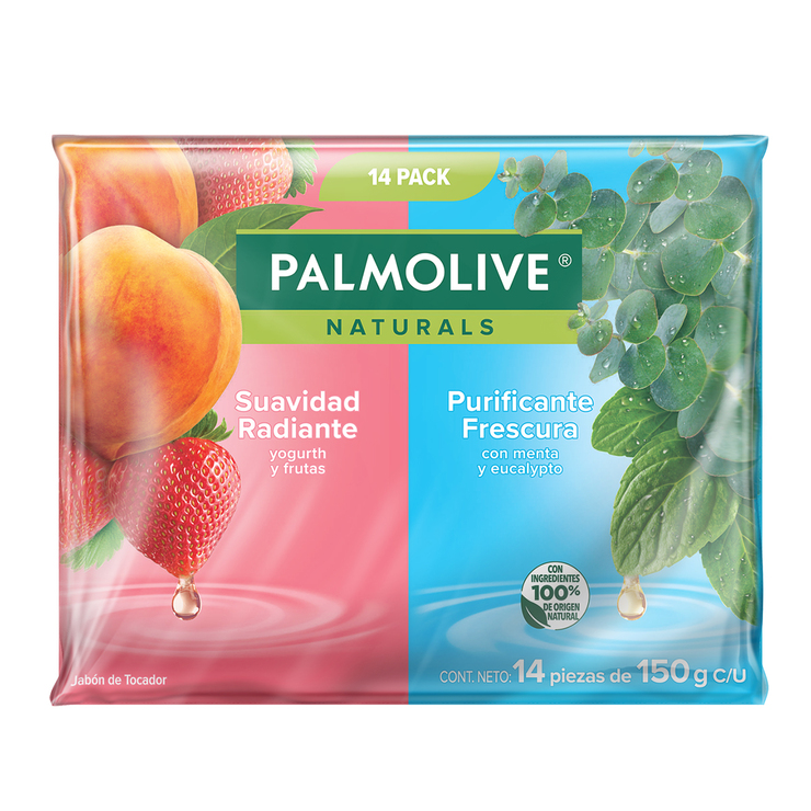 Palmolive Naturals Jabón en barra 14 pzas de 150 g — Imagen 1 de 4
