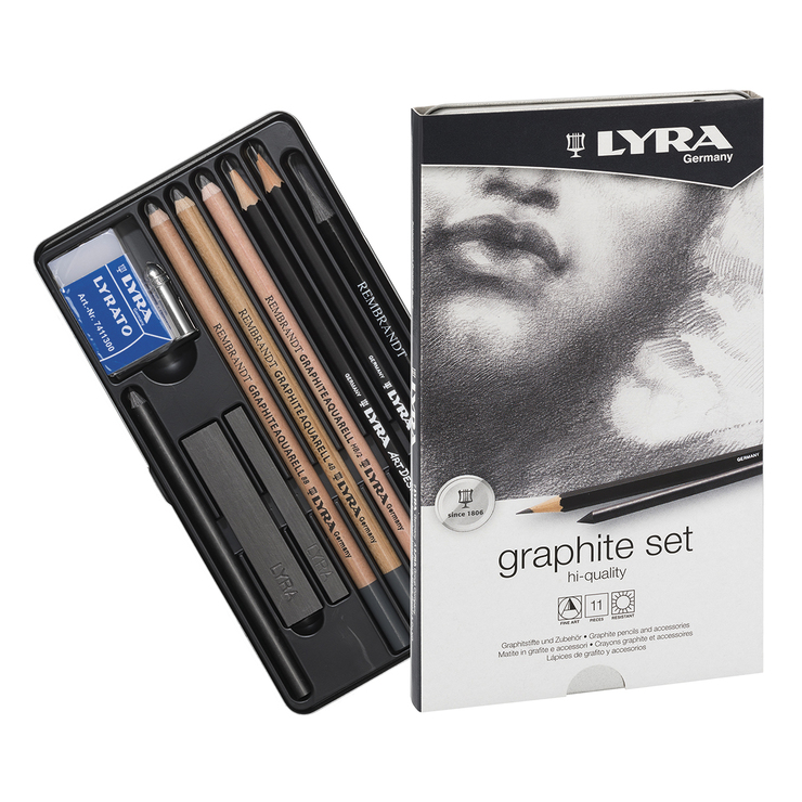 Lyra Rembrandt Lápices de Grafito con Accesorios 11 Piezas