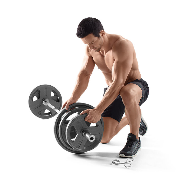Weider Barra Olímpica con discos de peso — Imagen 2 de 4