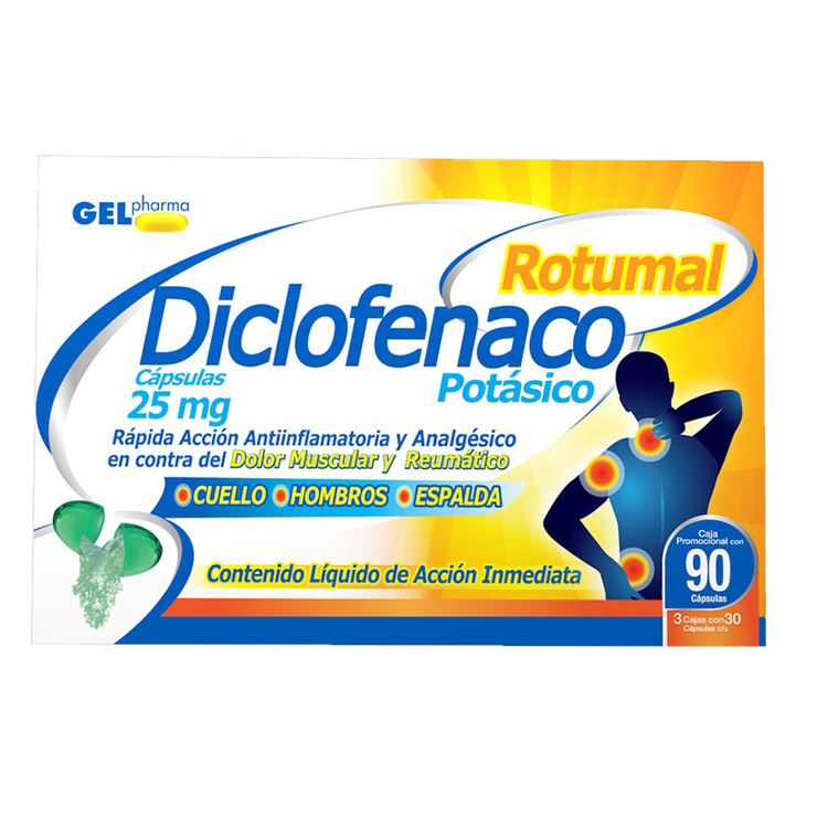Rotumal Diclofenaco 90 cápsulas 3 pack — Imagen 1 de 3