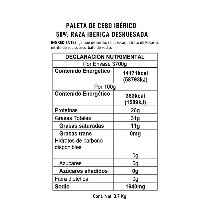 Villar Paleta de Cebo Semideshuesada apróximadamente 3.8 kg — Imagen 2 de 3