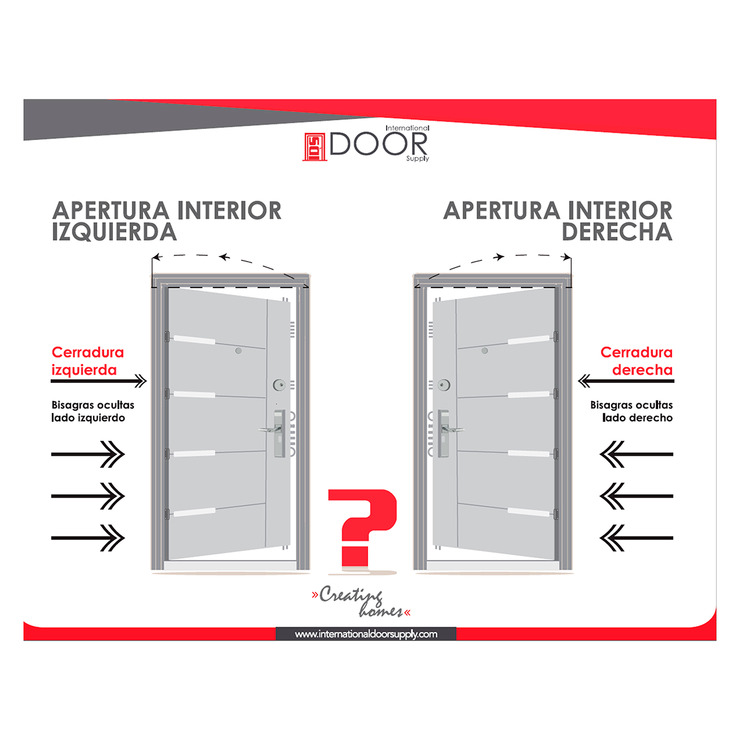 International Door Supply, Puerta de Alta Seguridad Potentum 44 mm Derecha - Grado Balístico — Imagen 3 de 4