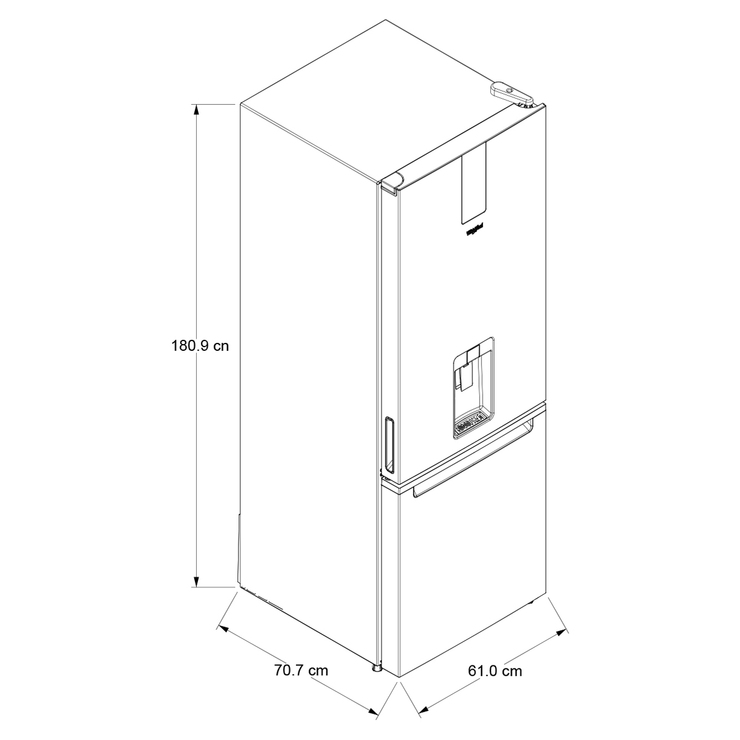 Refrigerador 13´ Bottom Mount Whirlpool  — Imagen 4 de 4