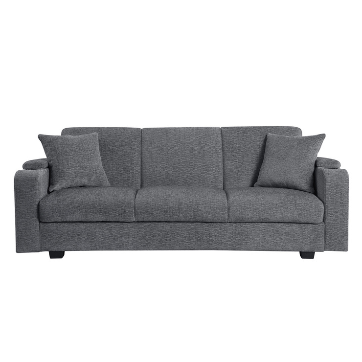 Coaster, Sofá cama Gris Colección Heideck 3 plazas con porta vasos — Imagen 3 de 4