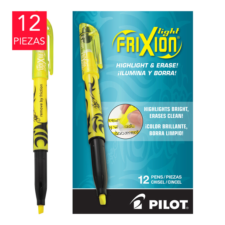 Pilot frixion resaltador borrable color amarillo — Imagen 1 de 3