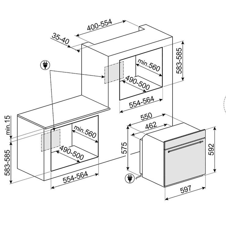 Horno eléctrico 60cm Smeg — Imagen 2 de 4
