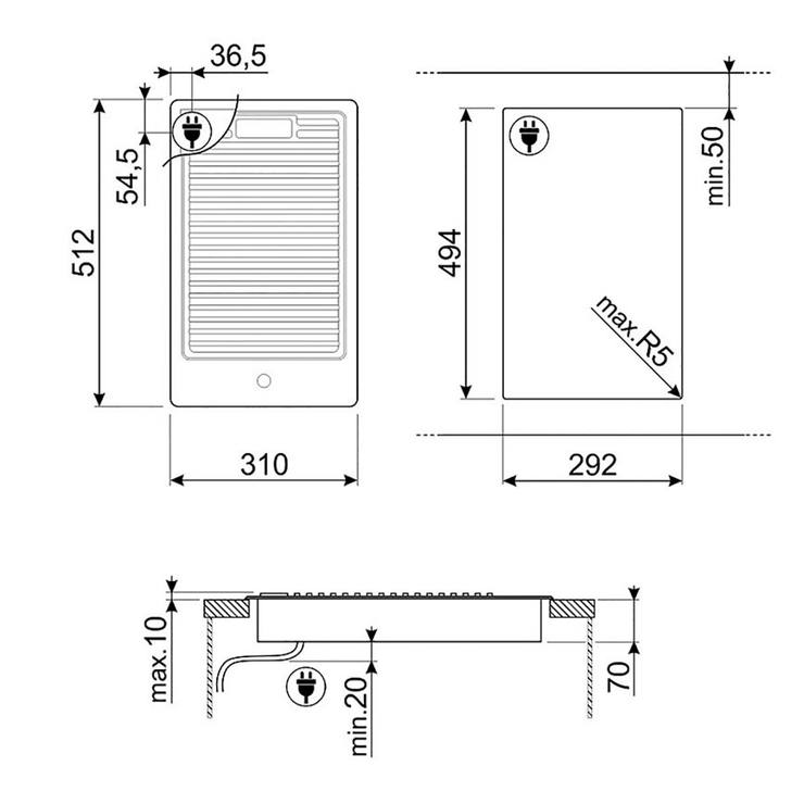 Parrilla barbacoa eléctrica 30cm Smeg — Imagen 3 de 3