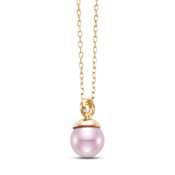 Dije de Perla con Cadena, Oro Amarillo, 14kt  — Imagen 2 de 4
