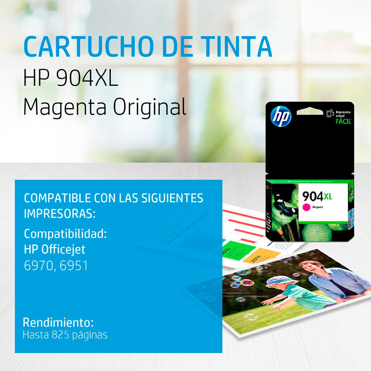 HP904 XL Cartucho de Tinta Magenta — Imagen 2 de 4