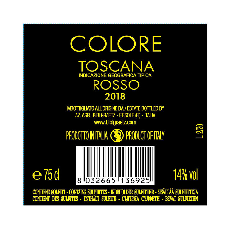 Vino Tinto Bibi Graetz Colore 2018 750ml — Imagen 3 de 3