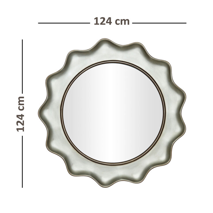 Luvi Home Espejo de Pared Reganre Plata — Imagen 4 de 4
