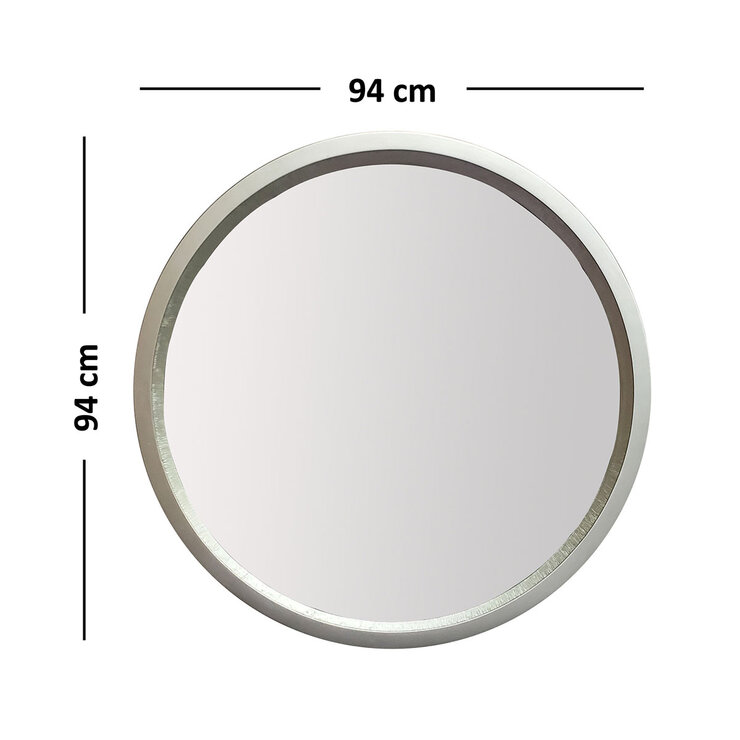 Luvi Home Espejo de Pared Cerchio Plata — Imagen 3 de 4