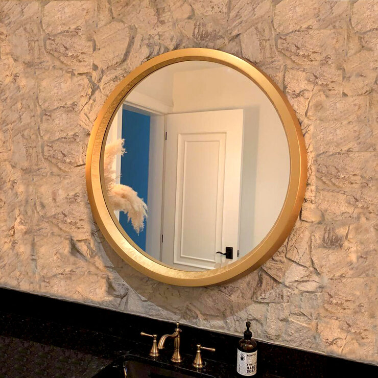 Luvi Home Espejo de Pared Cerchio Oro — Imagen 1 de 4