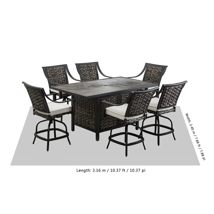 Veranda Classics Comedor Alto para Jardín de 7 Piezas — Imagen 4 de 4