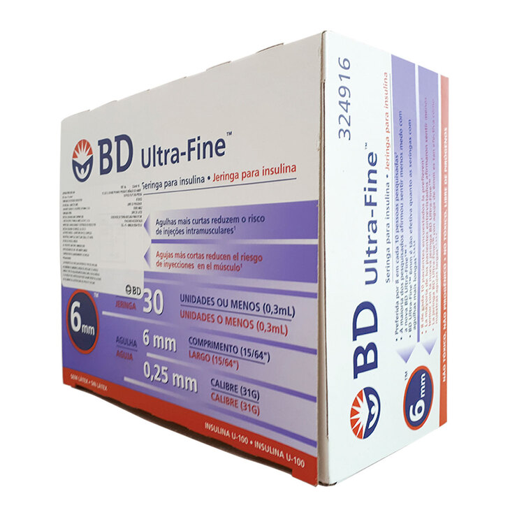 BD Jeringa Uf 0.3ml 31G6mm c/100 Autocontenida — Imagen 3 de 3