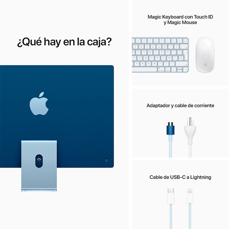 Apple iMac 24" Chip M1 256GB Retina 4.5K Azul — Imagen 3 de 4