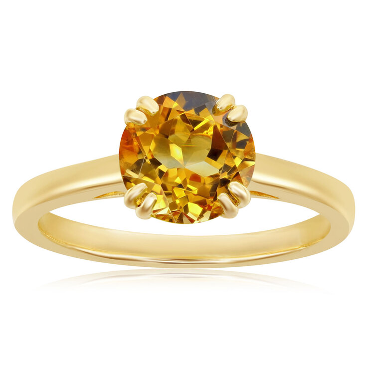 Anillo de Citrino, Oro Amarillo 14kt — Imagen 1 de 3