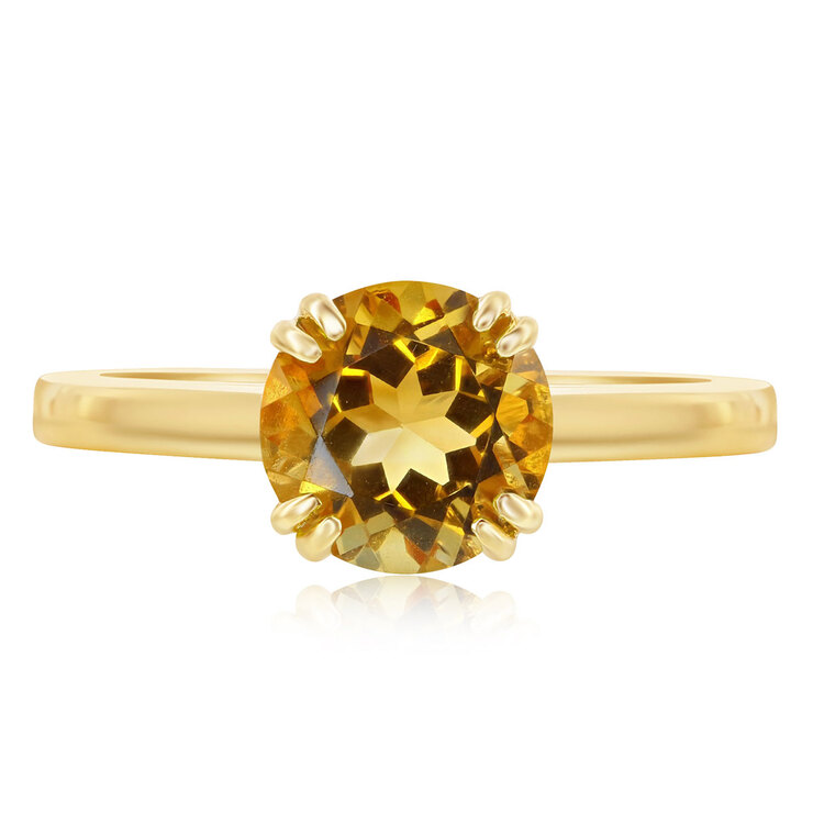 Anillo de Citrino, Oro Amarillo 14kt — Imagen 2 de 3
