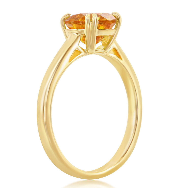 Anillo de Citrino, Oro Amarillo 14kt — Imagen 3 de 3
