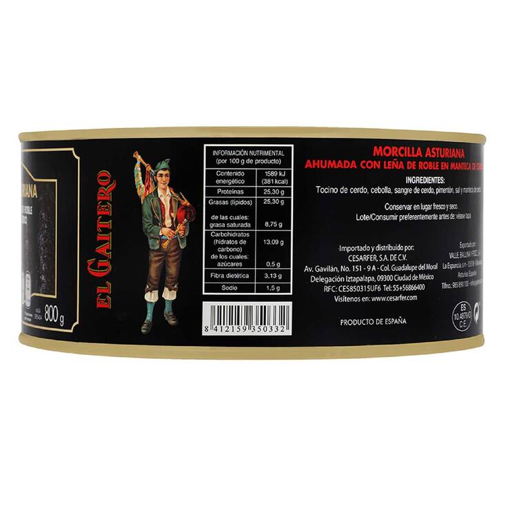 El Gaitero Morcilla Ahumada 1 kg — Imagen 2 de 3