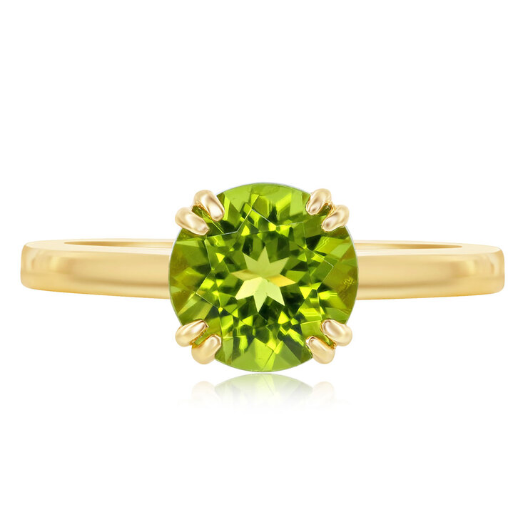 Anillo de Peridoto, Oro Amarillo 14kt — Imagen 2 de 3
