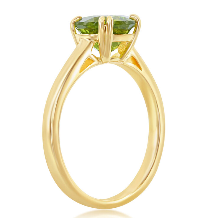 Anillo de Peridoto, Oro Amarillo 14kt — Imagen 3 de 3