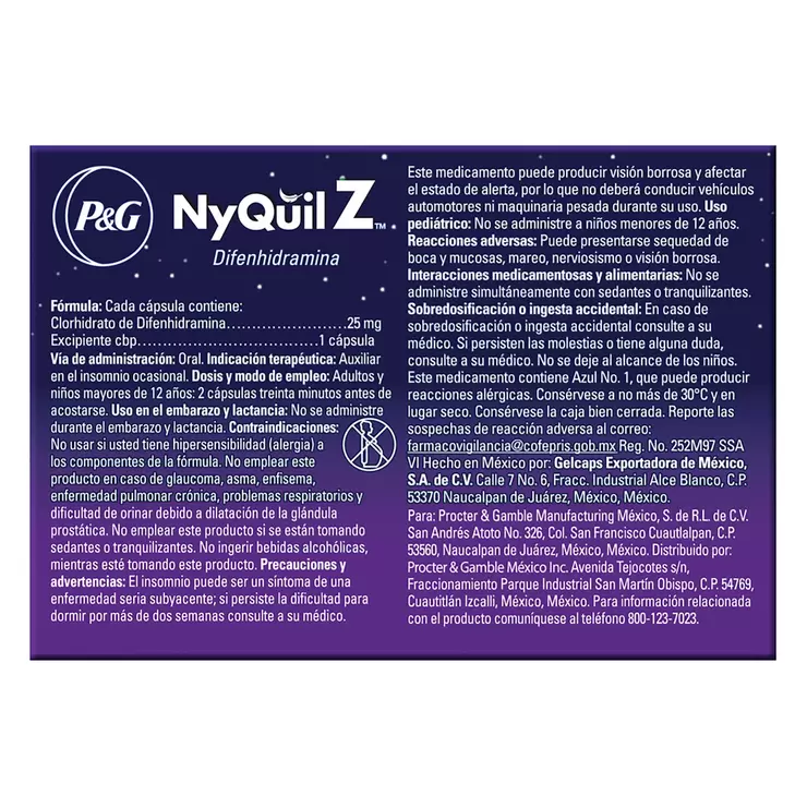 NyQuil Z 2 Cajas con 30 Cápsulas c/u — Imagen 3 de 3