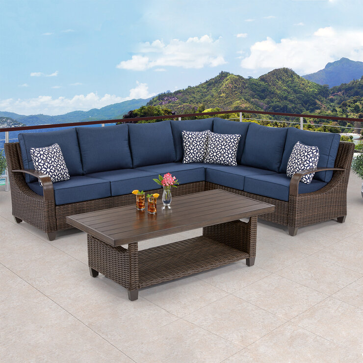 Pacific Casual, Belhaven Sala para Jardín Seccional de 6 Piezas — Imagen 1 de 3