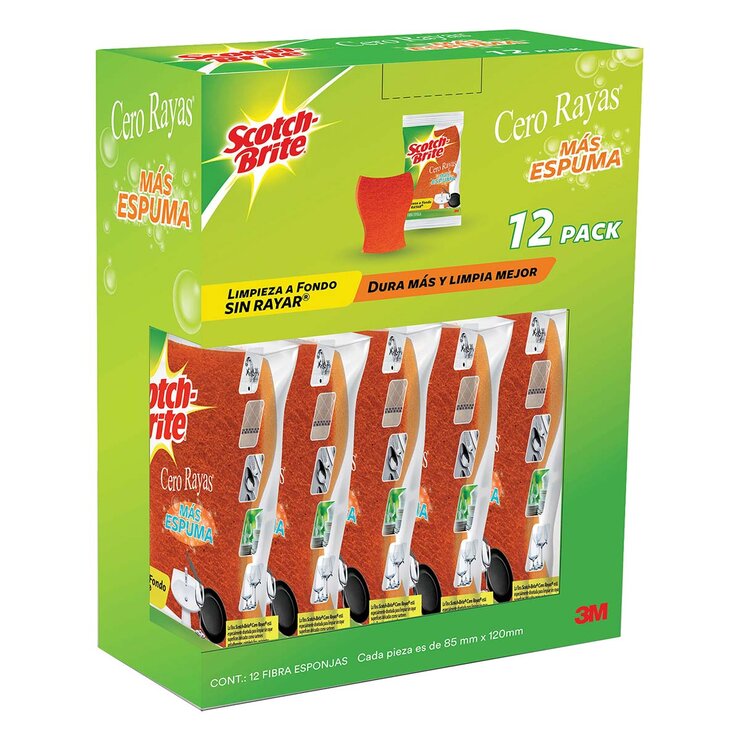 Scotch Brite Cero Rayas Esponjas 12 pzas — Imagen 2 de 4
