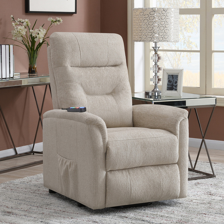Coaster, Reclinable Eléctrico Luxemburgos, Color Beige — Imagen 3 de 4