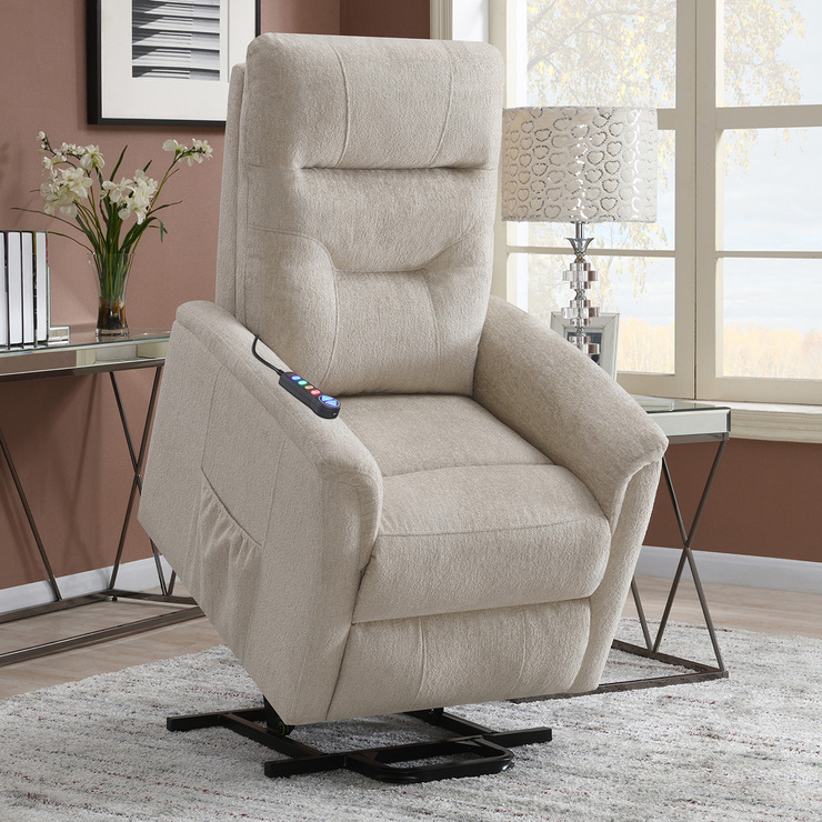 Coaster, Reclinable Eléctrico Luxemburgos, Color Beige — Imagen 4 de 4