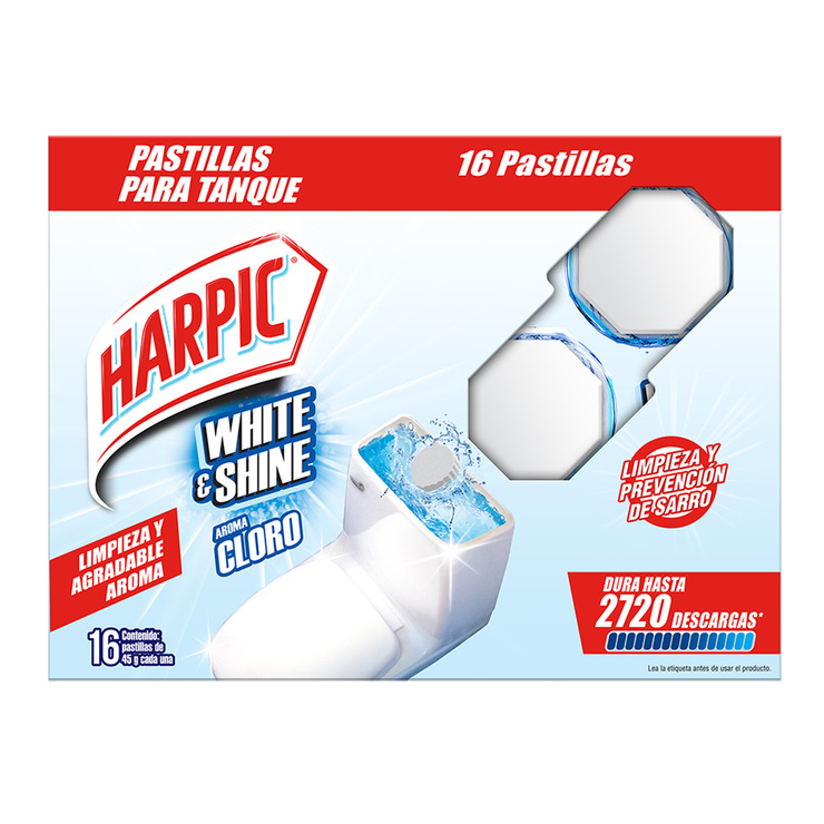 Harpic Power Ultra, Pastillas Desinfectantes para Tanque de Inodoro  — Imagen 2 de 2