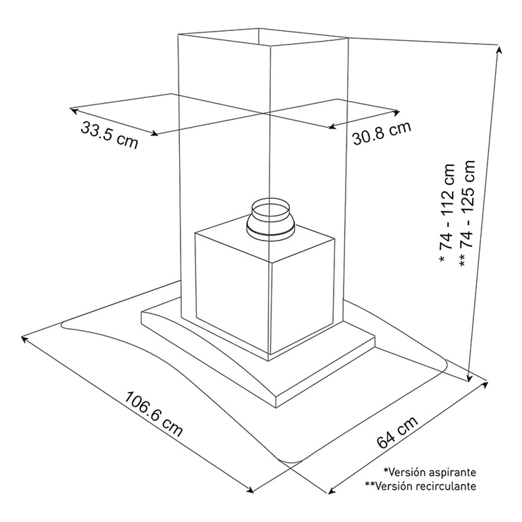 Campana de isla 107cm Teka — Imagen 2 de 2