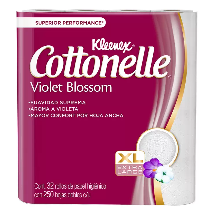 Kleenex Cottonelle Violet Blossom Papel Higiénico 32 pzas — Imagen 1 de 4