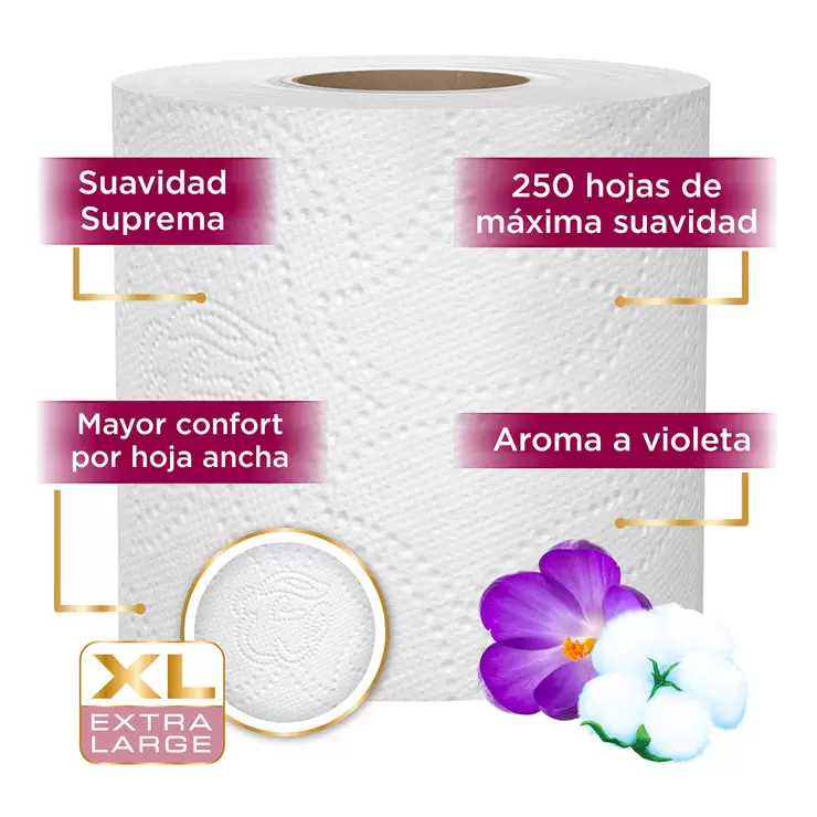 Kleenex Cottonelle Violet Blossom Papel Higiénico 32 pzas — Imagen 3 de 4