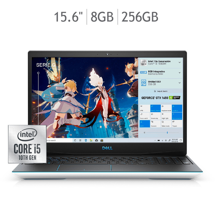 Dell Laptop Gaming G3 15" NVIDIA® GeForce GTX 1650 Intel® Core™I5-10300H 8GB 256GB SSD — Imagen 1 de 4