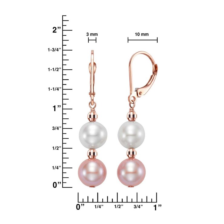 Aretes de Perlas, Oro de 14K — Imagen 2 de 4
