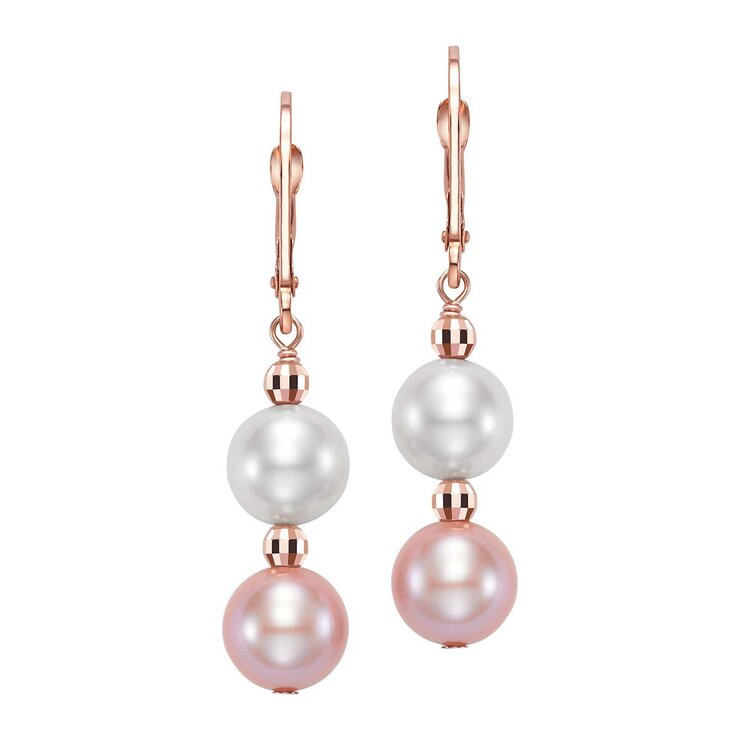 Aretes de Perlas, Oro de 14K — Imagen 3 de 4