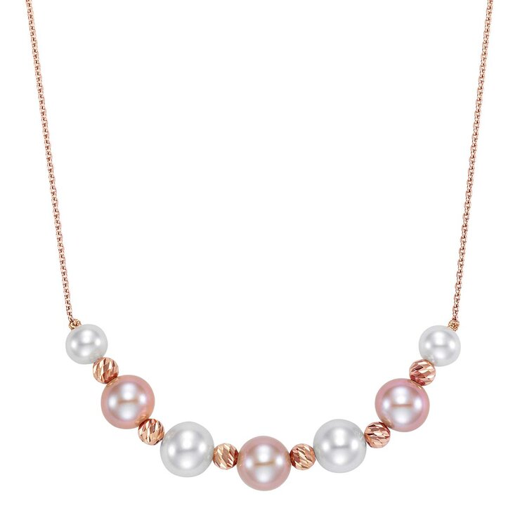 Collar de Perla, Oro Rosa de 14K — Imagen 1 de 4