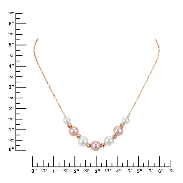 Collar de Perla, Oro Rosa de 14K — Imagen 3 de 4