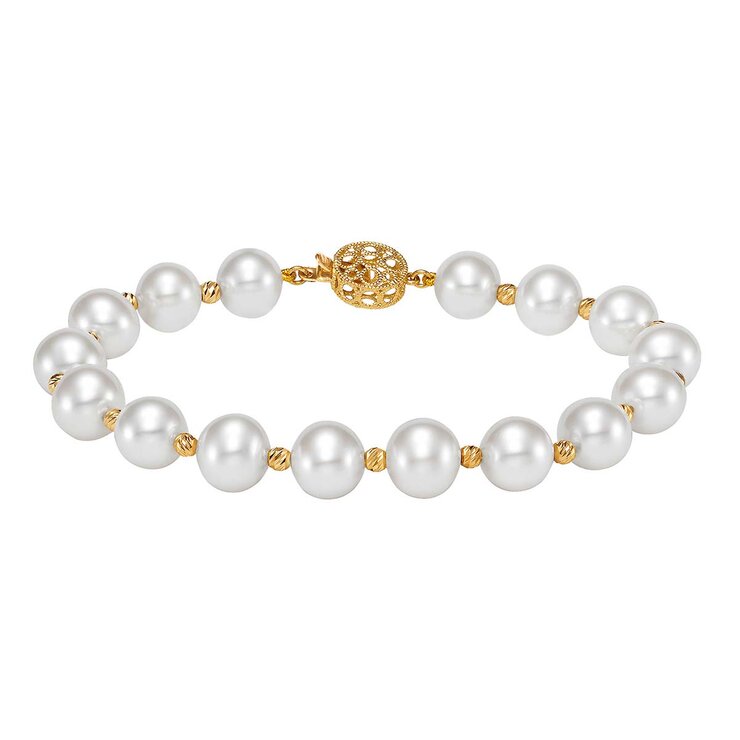 Pulsera de Perlas, Oro de 14K — Imagen 1 de 4
