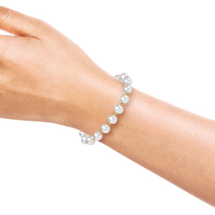 Pulsera de Perlas, Oro de 14K — Imagen 3 de 4