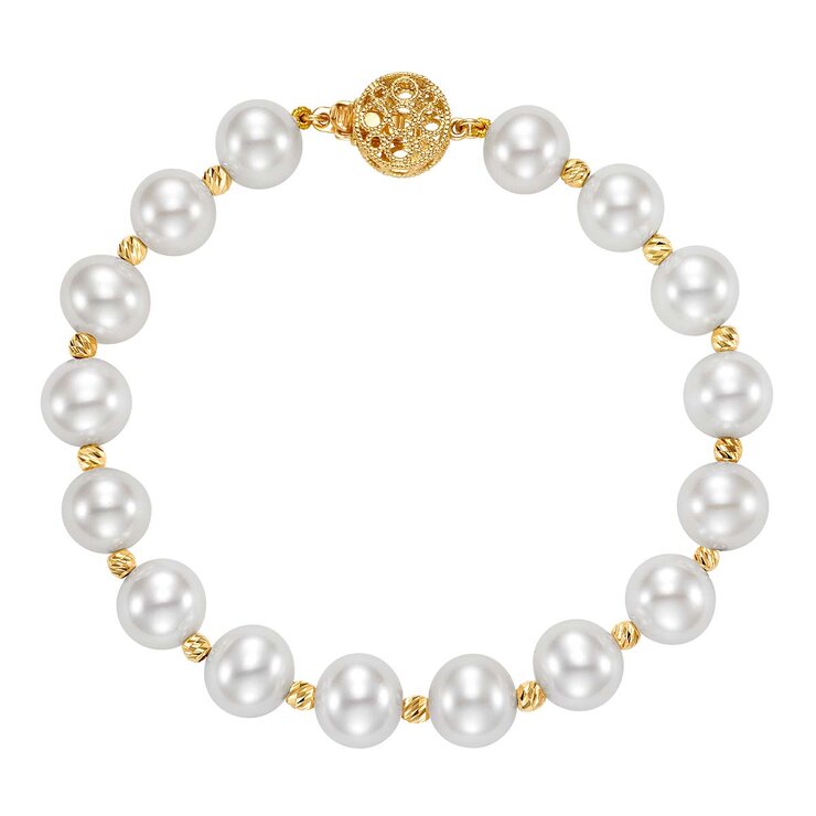Pulsera de Perlas, Oro de 14K — Imagen 4 de 4
