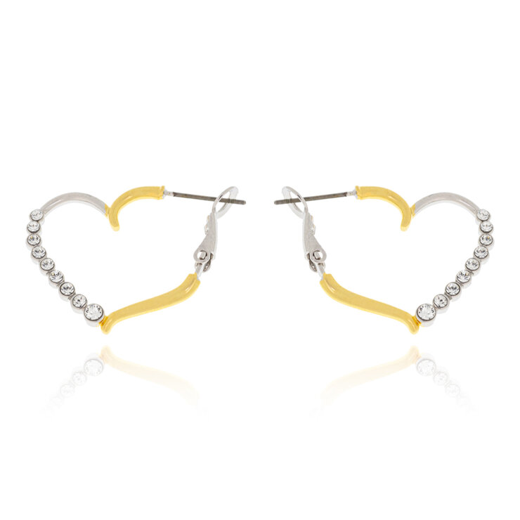 Mayfer,  Juego de Aretes con Collar en Forma de Corazón, con Cristal Austríaco — Imagen 2 de 4