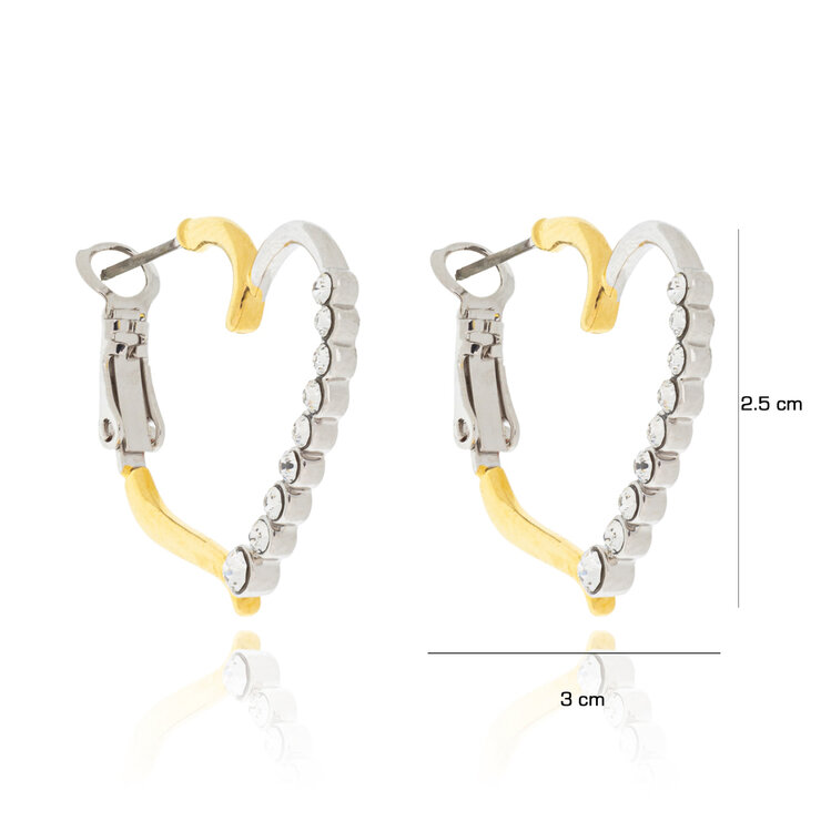 Mayfer,  Juego de Aretes con Collar en Forma de Corazón, con Cristal Austríaco — Imagen 4 de 4