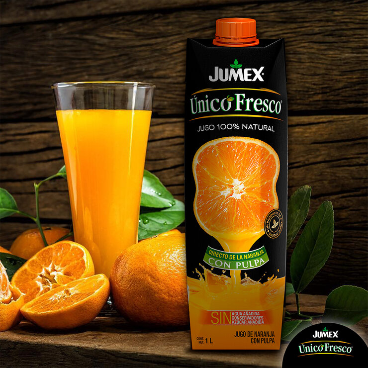 Jumex Único Fresco Jugo de naranja 6 pack 1 Lt   — Imagen 2 de 3