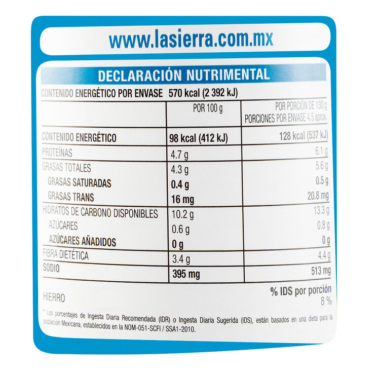 La Sierra Frijoles Refritos Negros 6 pzas de 580 g — Imagen 2 de 3