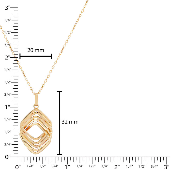 Dije de multi geom, Oro amarillo de 14K — Imagen 3 de 4