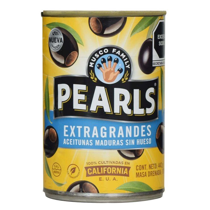 Pearls Aceitunas Negras Extra Grandes 6 pzas de 170 g — Imagen 1 de 2