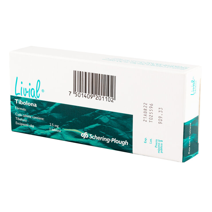 Livial 2.5mg  30 Tabletas  — Imagen 2 de 3